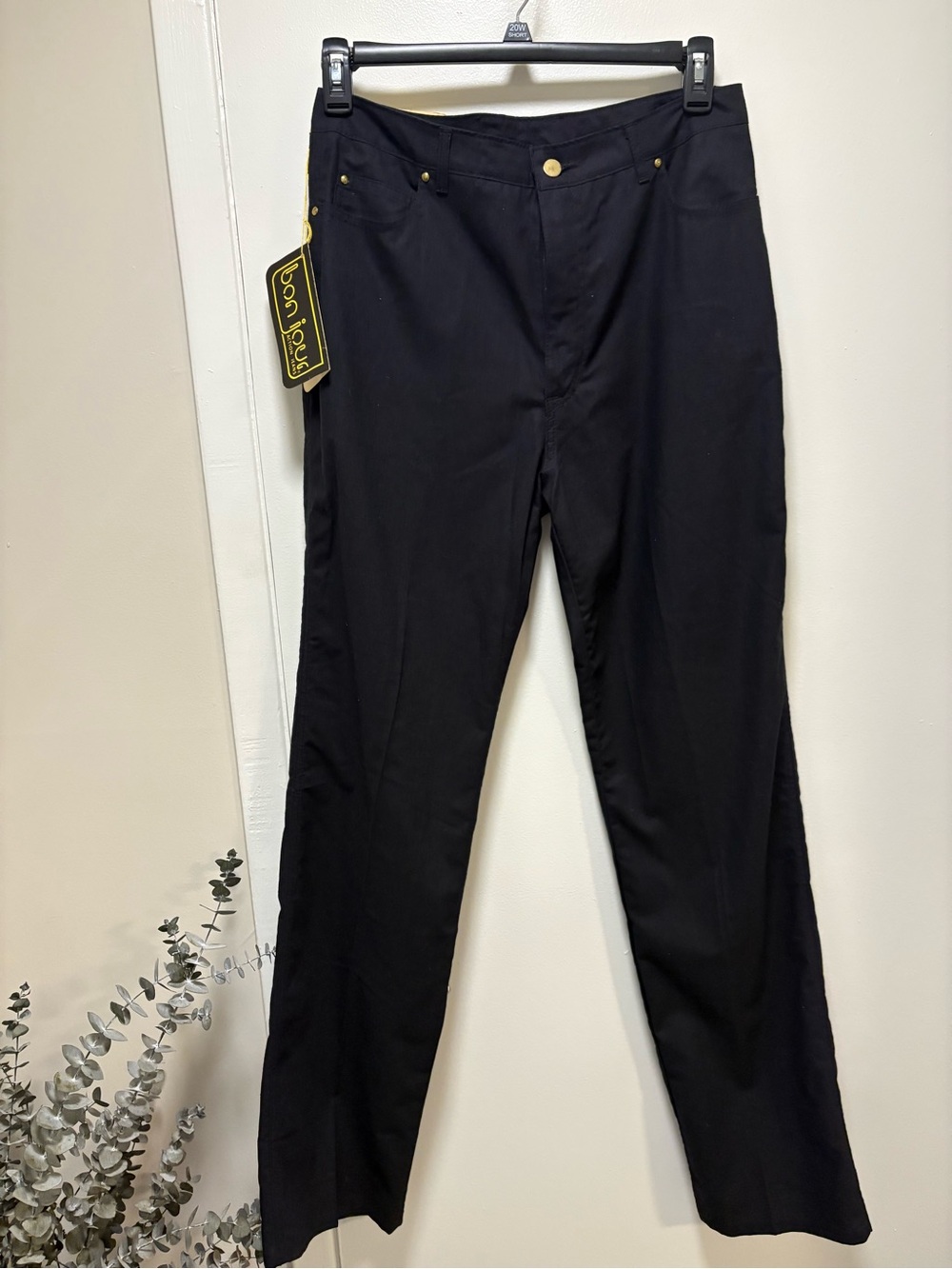 Bon Jour Black Straight Leg Women's Pants